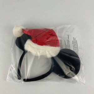 Mickey Christmas ears with Santa hat
